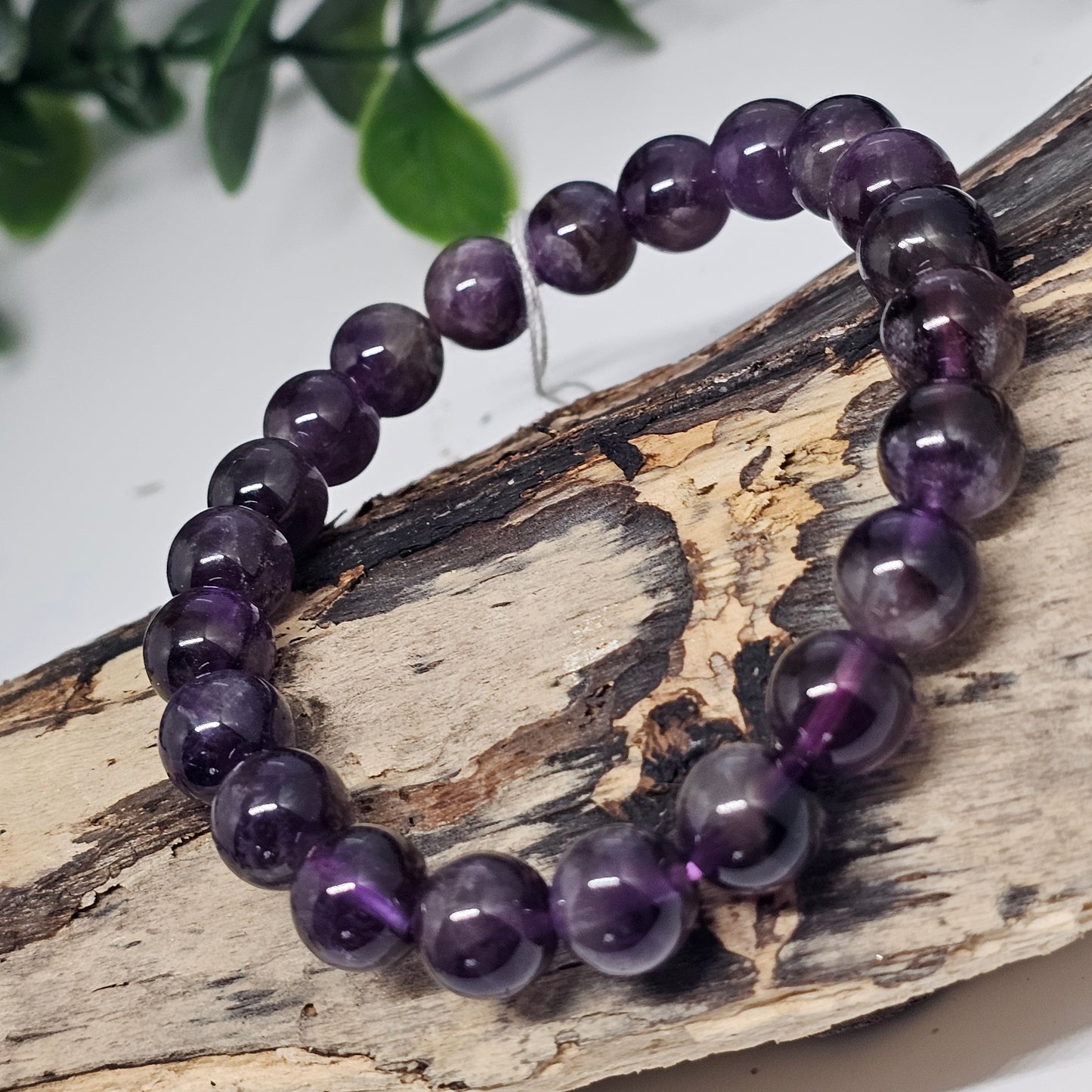 Amethyst Crystal beaded bracelet