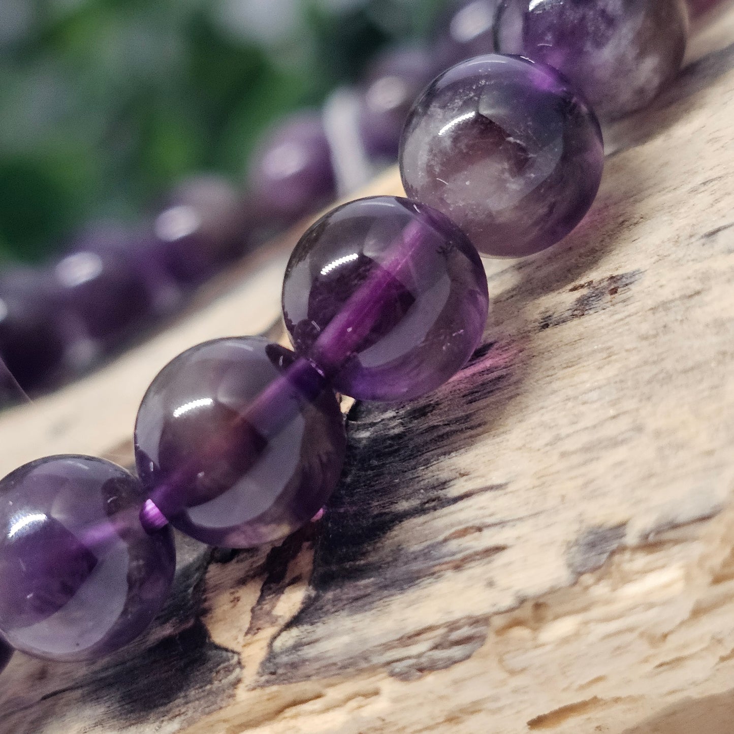 Amethyst Crystal beaded bracelet