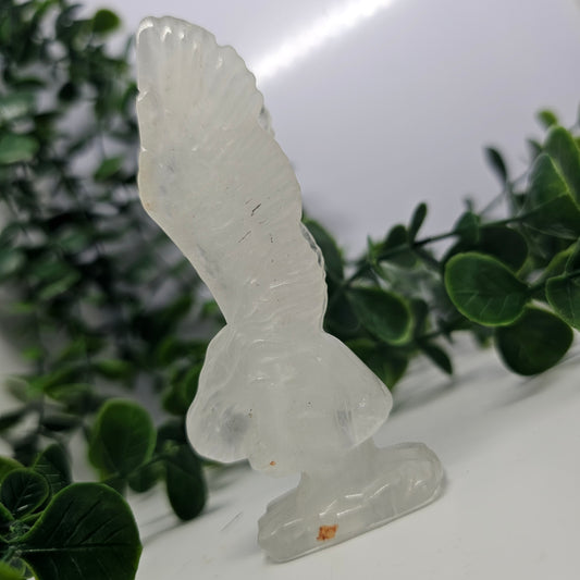 Clear Quartz Croutching Angel Crystal Carving