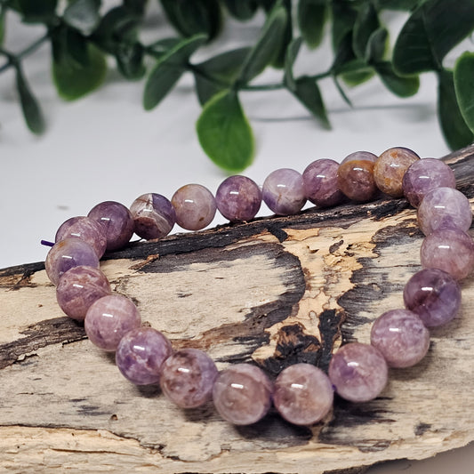 Amethyst mix Mexican Lace Crystal Beaded Bracelet